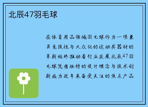 北辰47羽毛球